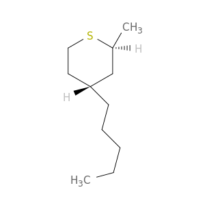 2H-Thiopyran, tetrahydro-2-methyl-4-pentyl-, trans-