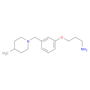 1-Propanamine, 3-[3-[(4-methyl-1-piperidinyl)methyl]phenoxy]-