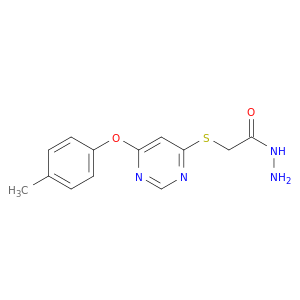 Acetic acid,2-[[6-(4-methylphenoxy)-4-pyrimidinyl]thio]-, hydrazide