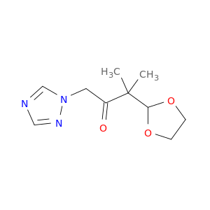 2-Butanone, 3-(1,3-dioxolan-2-yl)-3-methyl-1-(1H-1,2,4-triazol-1-yl)-
