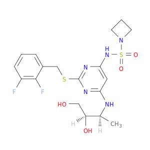 N-[2-[[(2,3-Difluorophenyl)methyl]thio]-6-[[(1S,2R)-2,3-dihydroxy-1-methylpropyl]amino]-4-pyrimidinyl]-1-azetidinesulfonamide