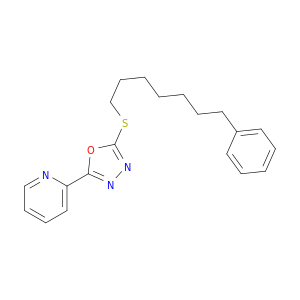Pyridine, 2-[5-[(7-phenylheptyl)thio]-1,3,4-oxadiazol-2-yl]-