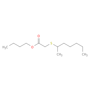 Acetic acid, [(1-methylhexyl)thio]-, butyl ester