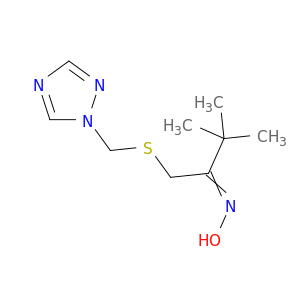 2-Butanone, 3,3-dimethyl-1-[(1H-1,2,4-triazol-1-ylmethyl)thio]-, oxime