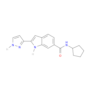 1H-Indole-6-carboxamide, N-cyclopentyl-2-(1H-pyrazol-3-yl)-