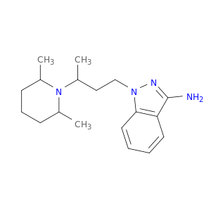 1H-Indazol-3-amine, 1-[3-(2,6-dimethyl-1-piperidinyl)butyl]-