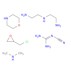 胍,N-氰基,具有N1-(2-氨基乙基)-1,2-乙基二胺和2-(氯甲基)氧化铝,反应产物,二甲胺和吗啉的聚合物