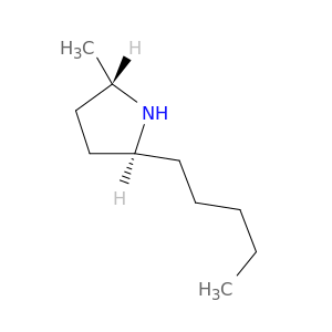 Pyrrolidine, 2-methyl-5-pentyl-, trans-