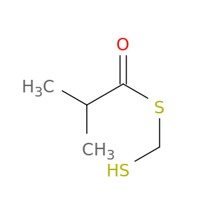 Propanethioic acid, 2-methyl-, S-(mercaptomethyl) ester