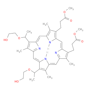 21H,23H-Porphine-2,18-dipropanoicacid, 7,12-bis[1-(2-hydroxyethoxy)ethyl]-3,8,13,17-tetramethyl-, dimethyl ester(9CI)