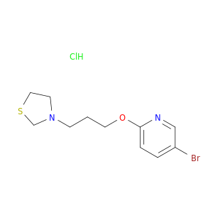 pyridine, 5-bromo-2-[3-(3-thiazolidinyl)propoxy]-, hydrochloride(1:1)