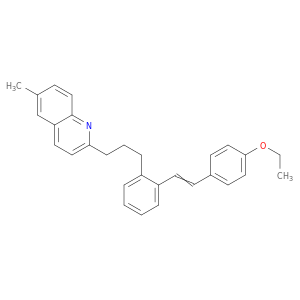 Quinoline, 2-[3-[2-[2-(4-ethoxyphenyl)ethenyl]phenyl]propyl]-6-methyl-