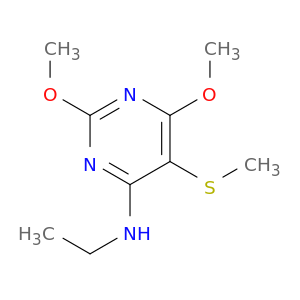 4-Pyrimidinamine, N-ethyl-2,6-dimethoxy-5-(methylthio)-