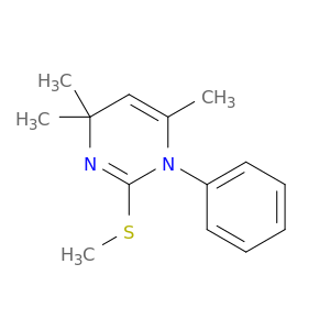 Pyrimidine, 1,4-dihydro-4,4,6-trimethyl-2-(methylthio)-1-phenyl-
