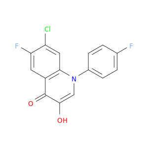 4(1H)-Quinolinone, 7-chloro-6-fluoro-1-(4-fluorophenyl)-3-hydroxy-