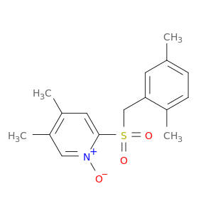 Pyridine, 2-[[(2,5-dimethylphenyl)methyl]sulfonyl]-4,5-dimethyl-, 1-oxide