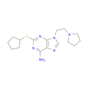 9H-Purin-6-amine, 2-(cyclopentylthio)-9-[2-(1-pyrrolidinyl)ethyl]-