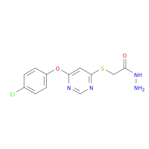 Acetic acid,2-[[6-(4-chlorophenoxy)-4-pyrimidinyl]thio]-, hydrazide