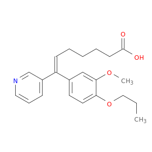 6-Heptenoic acid, 7-(3-methoxy-4-propoxyphenyl)-7-(3-pyridinyl)-, (E)-