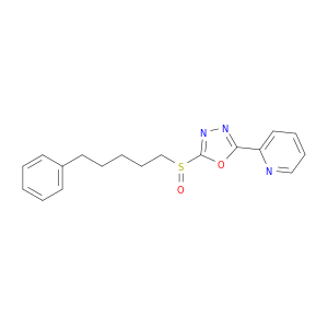 Pyridine, 2-[5-[(5-phenylpentyl)sulfinyl]-1,3,4-oxadiazol-2-yl]-