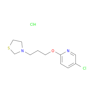 pyridine, 5-chloro-2-[3-(3-thiazolidinyl)propoxy]-, hydrochloride(1:1)