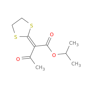 Butanoic acid, 2-(1,3-dithiolan-2-ylidene)-3-oxo-, 1-methylethyl ester