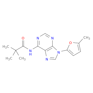 Propanamide, 2,2-dimethyl-N-[9-(5-methyl-2-furanyl)-9H-purin-6-yl]-