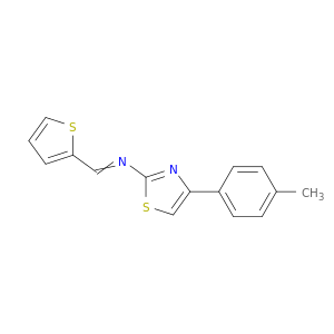 N-[4-(4-METHYLPHENYL)-1,3-THIAZOL-2-YL]-1-THIOPHEN-2-YL-METHANIMINE