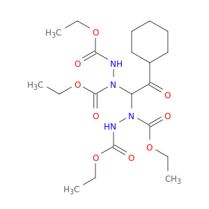 1,2-Hydrazinedicarboxylicacid, 1,1'-(2-cyclohexyl-2-oxoethylidene)bis-, tetraethyl ester (9CI)