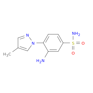 3-Amino-4-(4-methyl-1H-pyrazol-1-yl)benzene-1-sulfonamide