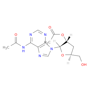 Adenosine, N-acetyl-3'-deoxy-, 2'-acetate