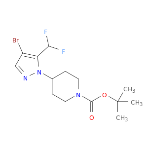tert-Butyl 4-(4-bromo-5-(difluoromethyl)-1H-pyrazol-1-yl)piperidine-1-carboxylate