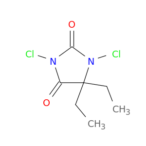 2,4-Imidazolidinedione,1,3-dichloro-5,5-diethyl-