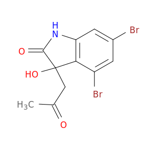 2H-Indol-2-one, 4,6-dibromo-1,3-dihydro-3-hydroxy-3-(2-oxopropyl)-