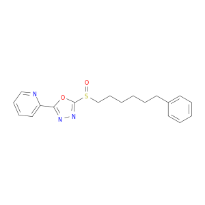 Pyridine, 2-[5-[(6-phenylhexyl)sulfinyl]-1,3,4-oxadiazol-2-yl]-