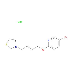 pyridine, 5-bromo-2-[4-(3-thiazolidinyl)butoxy]-, hydrochloride(1:1)