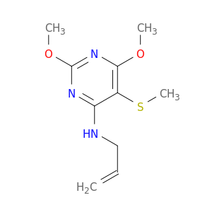 4-Pyrimidinamine, 2,6-dimethoxy-5-(methylthio)-N-2-propenyl-