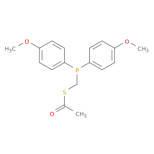 Ethanethioic acid, S-[[bis(4-methoxyphenyl)phosphino]methyl] ester