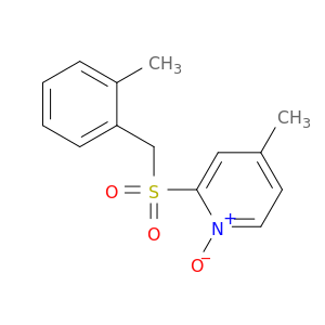Pyridine, 4-methyl-2-[[(2-methylphenyl)methyl]sulfonyl]-, 1-oxide