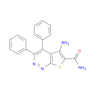 Thieno[2,3-c]pyridazine-6-carboxamide, 5-amino-3,4-diphenyl-