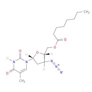 Thymidine,3'-azido-3'-deoxy-, 5'-octanoate (9CI)
