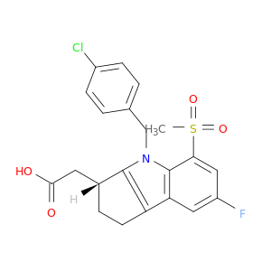 (R)-2-(4-(4-氯苄基)-7-氟-5-(甲基磺酰基)-1,2,3,4-四氢环戊二烯并[b]吲哚-3-基)乙酸