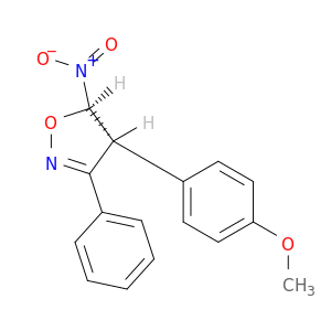 Isoxazole, 4,5-dihydro-4-(4-methoxyphenyl)-5-nitro-3-phenyl-, trans-