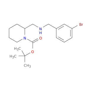 1-Piperidinecarboxylicacid, 2-[[[(3-bromophenyl)methyl]amino]methyl]-, 1,1-dimethylethyl ester
