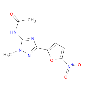N-(1-Methyl-3-(5-nitrofuran-2-yl)-1H-1,2,4-triazol-5-yl)acetamide