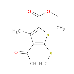 2-Thiophenecarboxylicacid, 4-acetyl-3-methyl-5-(methylthio)-, ethyl ester