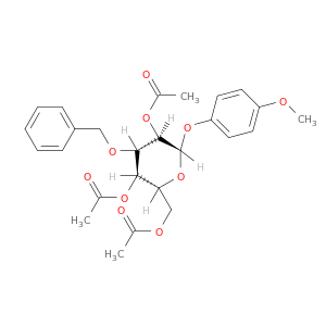 4-甲氧苯基2,4,6-三-<I>O</I>-乙酰-3-<I>O</I>-苄基-&BETA