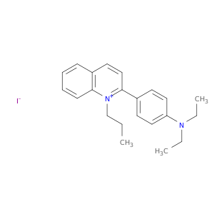 Quinolinium, 2-[4-(diethylamino)phenyl]-1-propyl-, iodide
