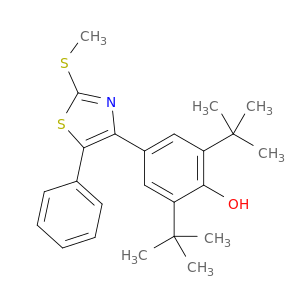 Phenol, 2,6-bis(1,1-dimethylethyl)-4-[2-(methylthio)-5-phenyl-4-thiazolyl]-