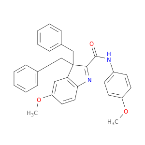 3H-Indole-2-carboxamide,5-methoxy-N-(4-methoxyphenyl)-3,3-bis(phenylmethyl)-